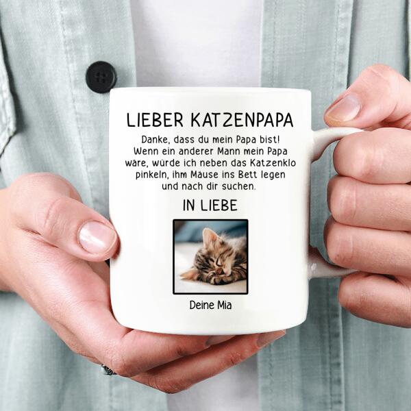 Lieber Katzenpapa (oder -mama) - Tasse mit Foto