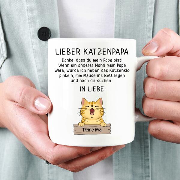 Lieber Katzenpapa (oder -mama) - Tasse