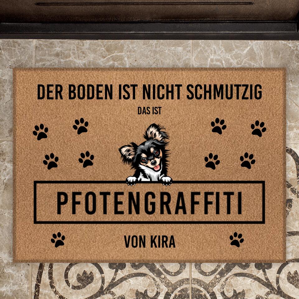 Pfotengraffiti - Personalisierte Fußmatte