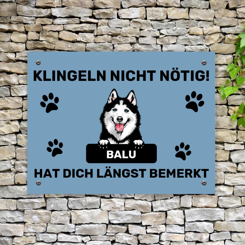 Klingeln - Personalisiertes Türschild