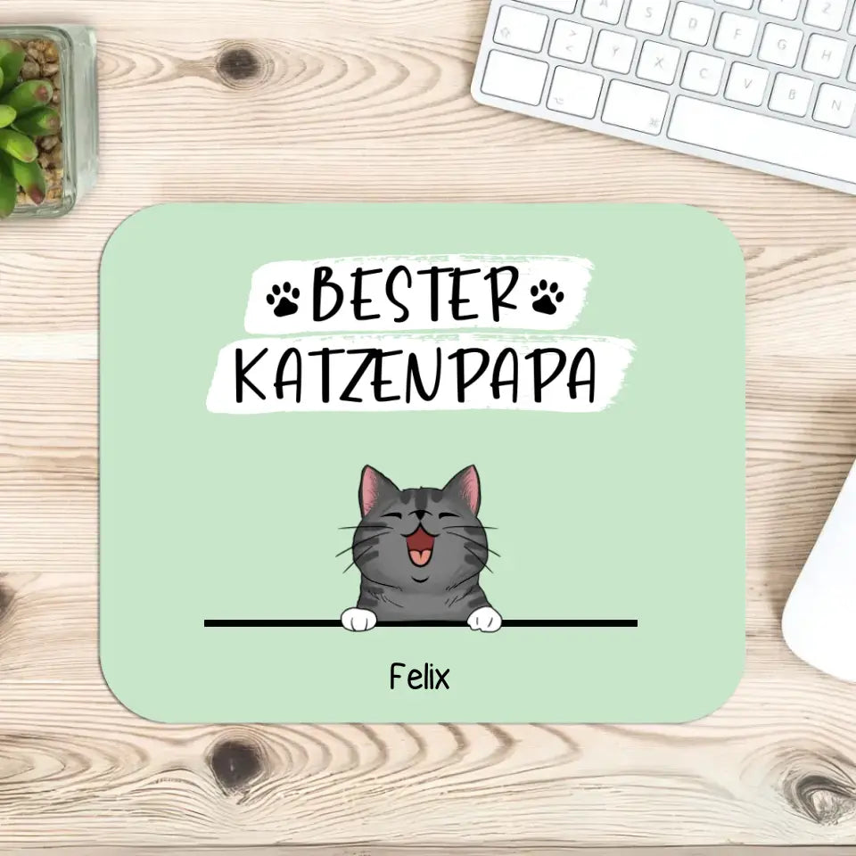 Bester Katzenpapa - Mauspad