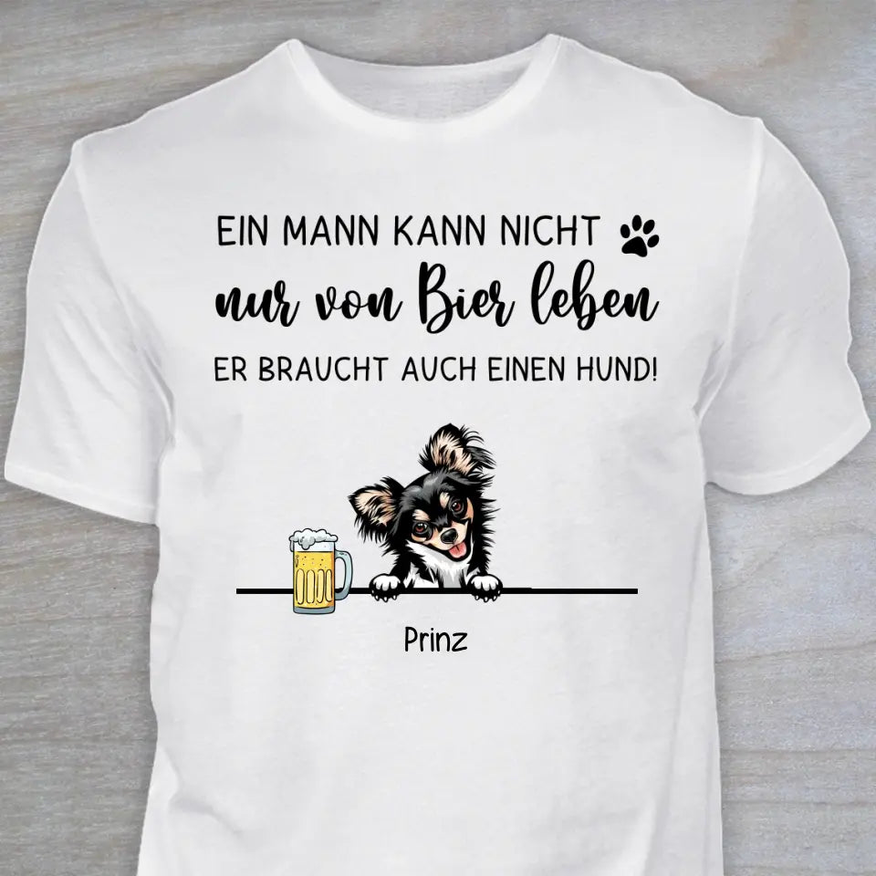 Nicht nur von Bier - Personalisiertes T-Shirt