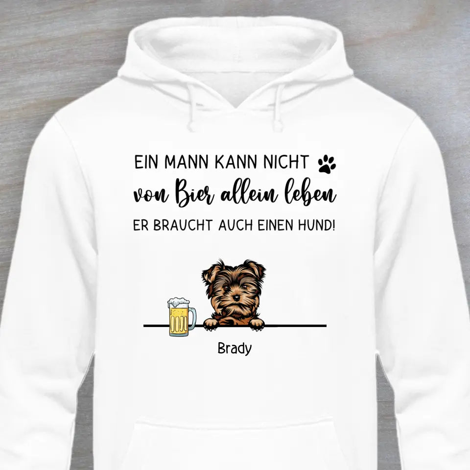 Bier und Hund - Personalisierter Hoodie