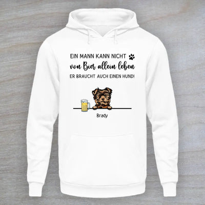 Bier und Hund - Personalisierter Hoodie