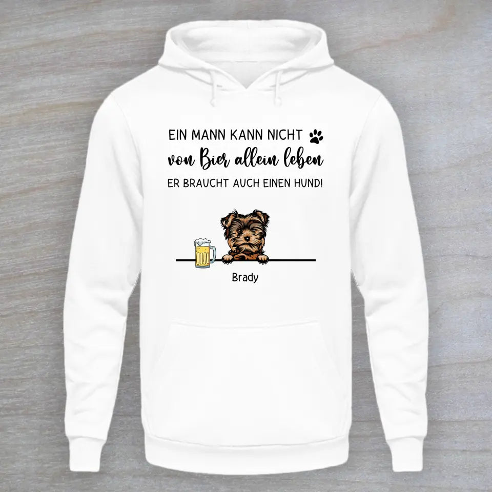 Bier und Hund - Personalisierter Hoodie