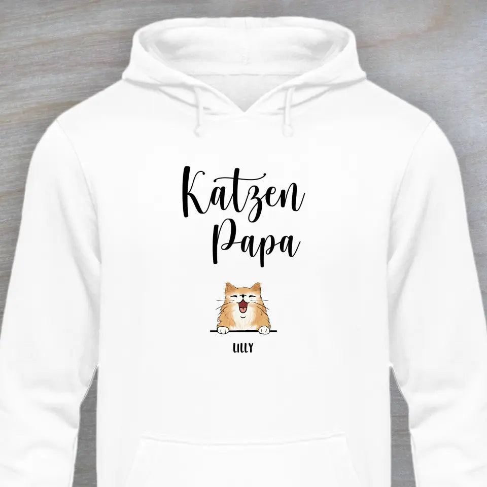 Katzenpapa (oder -mama) - Personalisierter Hoodie