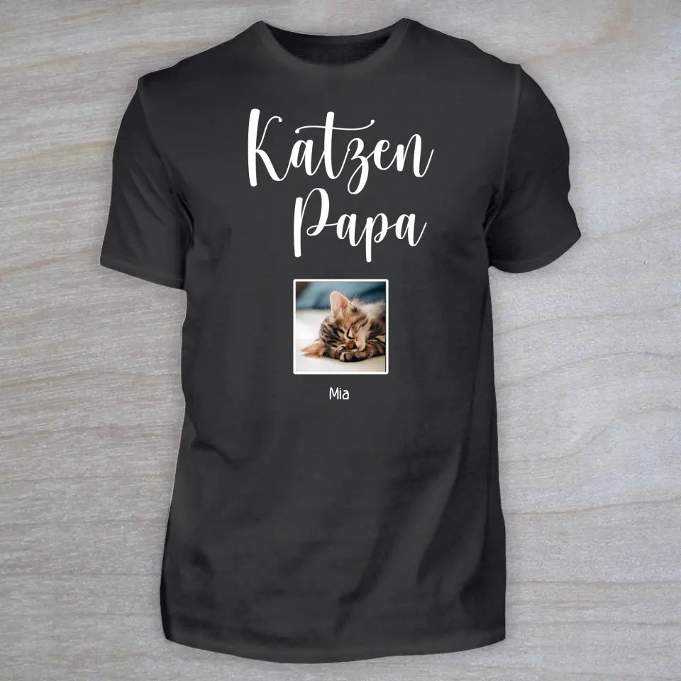 Katzenpapa / Katzenmama - T-Shirt mit Foto