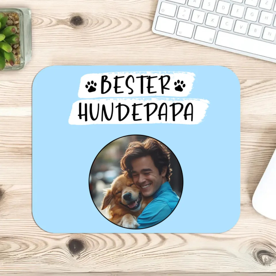 Bester Hundepapa/mama - Mauspad mit Foto