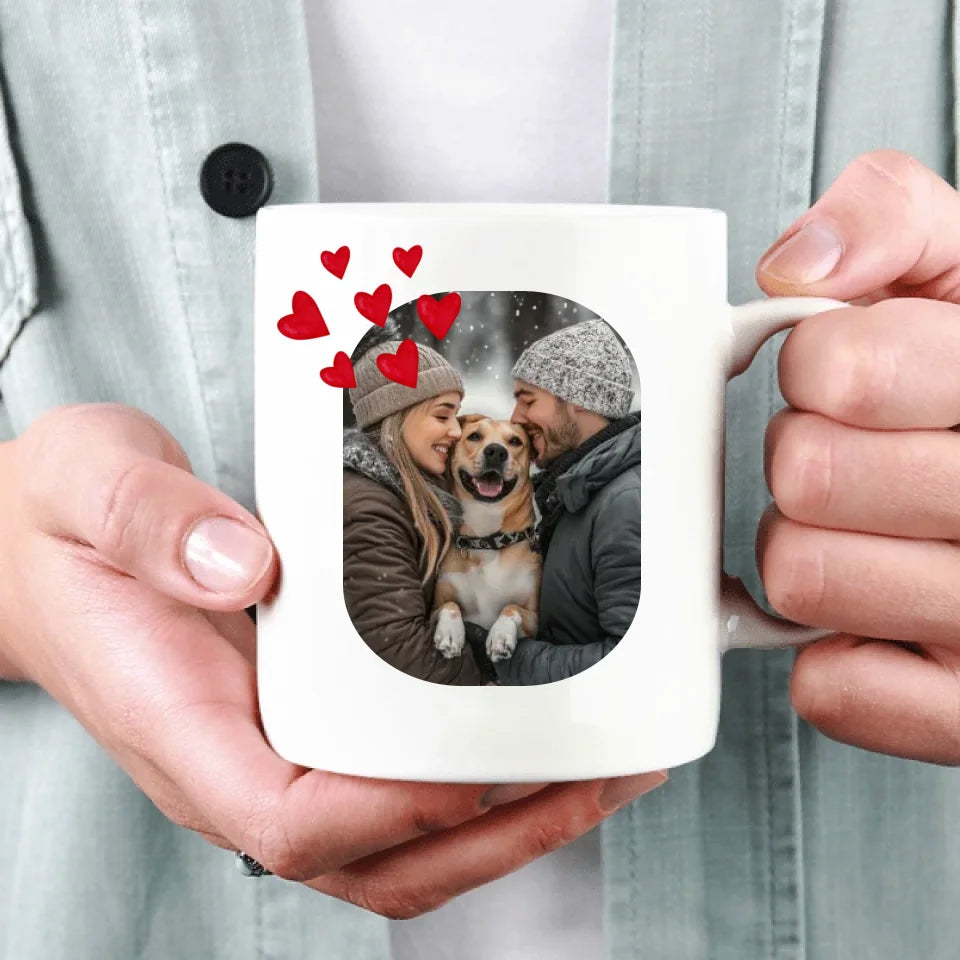 Foto mit Herzen - Tasse mit Foto