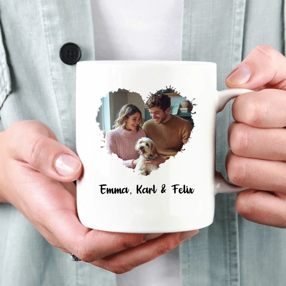 Herzklecks - Tasse mit Foto