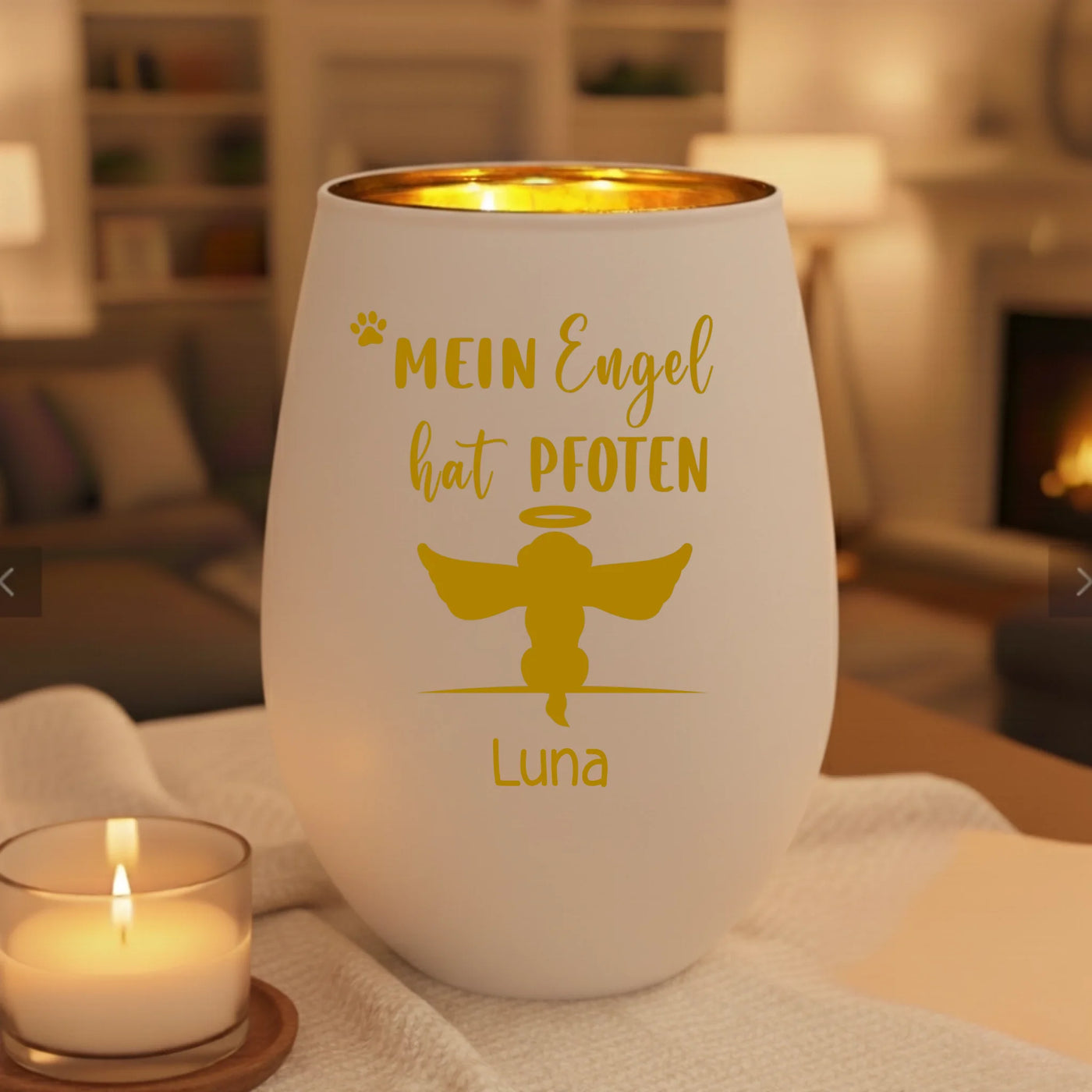 white candle mockup