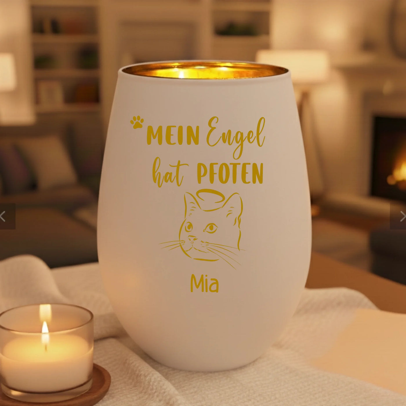 white candle mockup